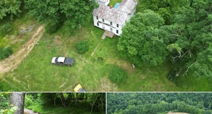 Historic Farmhouse on 100 Acres with Riverfront Land in Looneyville, West Virginia