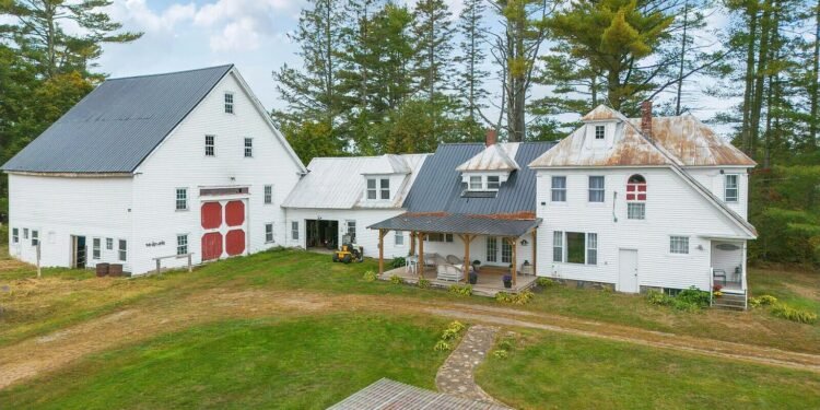 Charming Farmhouse on 12 Acres of Rolling Land in Athens, Maine
