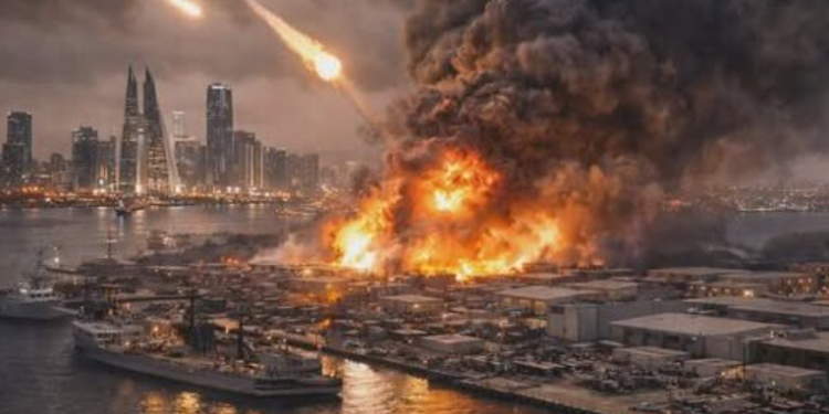 Iran Strikes Back – Black Smoke Engulfs US Navys 5th Fleet HQ!