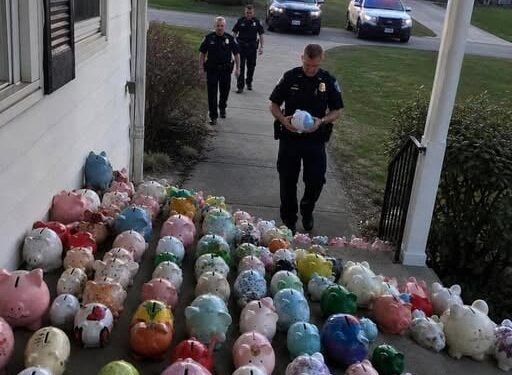 My 6-Year-Old Son Gave All His Savings to Help Our Elderly Neighbor – The Next Morning, Our Yard Was Filled with Piggy Banks, and Patrol Cars Were Everywhere