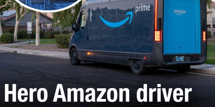 Hero Amazon driver rescues woman from husband trying to kill her with a hammer