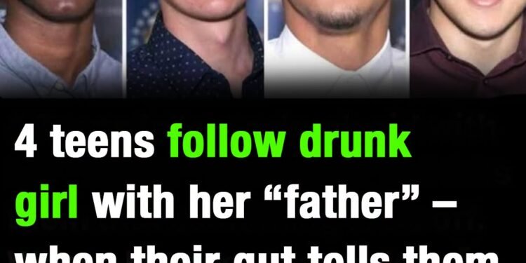4 skateboarders step up to protect young woman