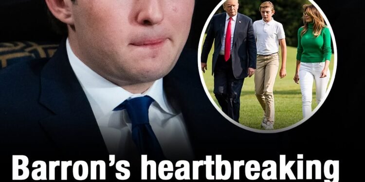 Barron Trump’s heartbreaking hidden gesture in family photos with Melania and Donald