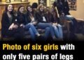 The internet is baffled by this optical illusion of six girls with only five pairs of legs