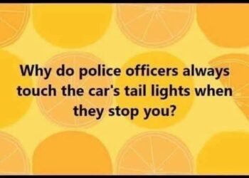Why do police officers always touch the car’s tail lights when they stop you
